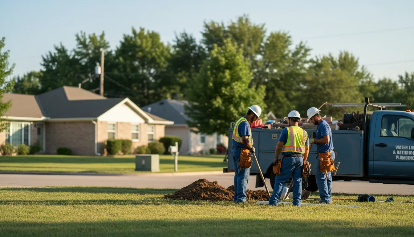 Residential water line and bathroom plumbing service in Gratis, OH